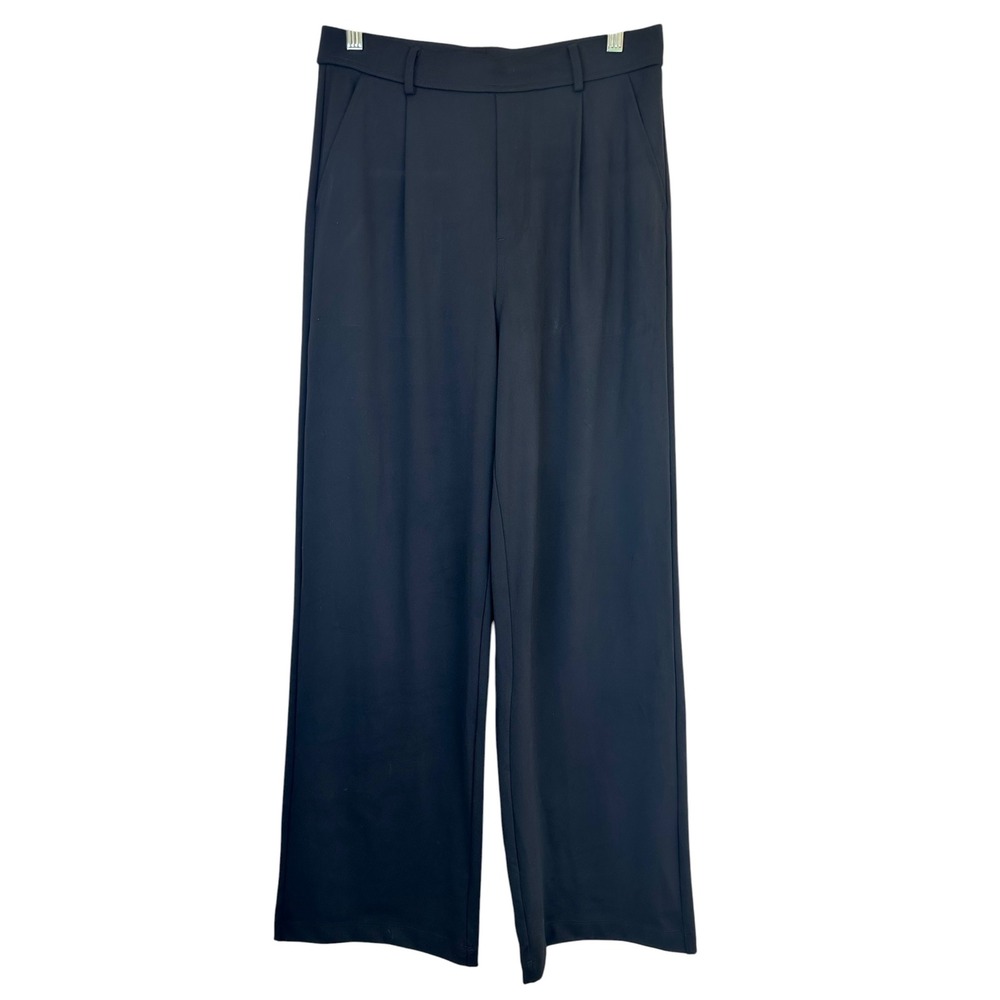 Halara Halo Tek Air Pleated High Waist Wide Leg Trouser Black M/T EUC